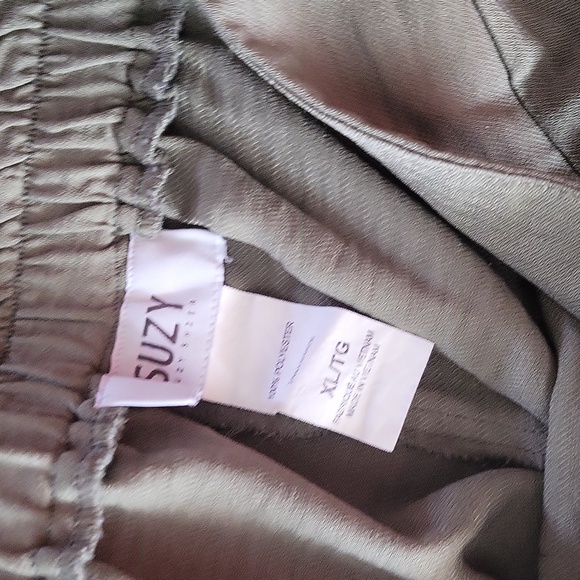 Capris polyester green sage flowy extra large suzyshier - Picture 5 of 5